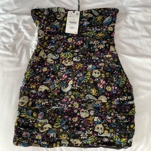 Zara floral mini dress in a size medium